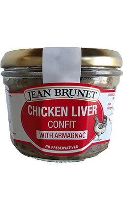 Jean Brunet Chicken Liver Confit with Armanac 180gm