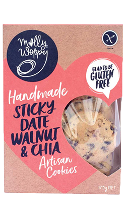 Sticky Date Walnut & Chia Cookies 175gm