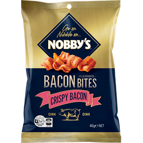 Nobbys Bacon Bites 40gm