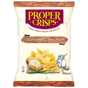 Proper Crisps Onion with Green Chives 150gm