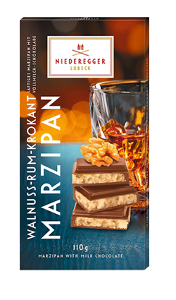 Niederegger Walnut & Rum Choc Bar 110gm
