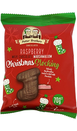 Potter Bros Raspberry Marshmallow Xmas Stocking 70g