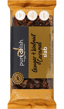 Pure Delish Ginger & Walnut Caramel Slab 400g