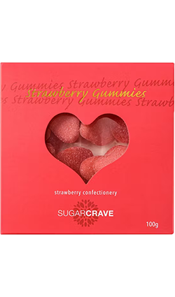 Strawberry Heart Gummies 100gm