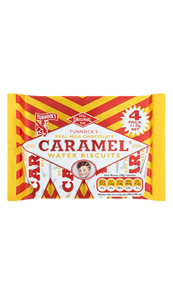 Tunnocks Caramel Wafers 4 x 30g Pack