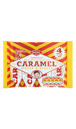 Tunnock's Caramel Wafers 4 x 30g Pack