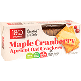180 Maple Cranberry Apricot Oat Crackers 135gm