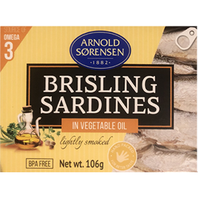 Brisling Sardines Lightly Smoked 106gm