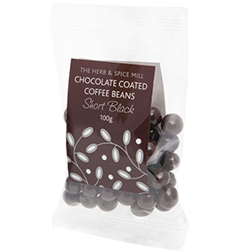 Choc Coffee Beans Short Black 100gm