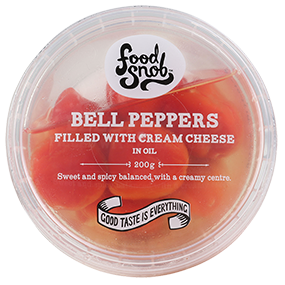 Food Snob Cherry Peppers Stuffed w Cheese 280gm