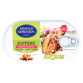 Kippers in Oil with Pepper Arnold Sorensen 106gm