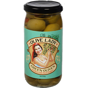 Green Olives Stuffed with Red Peppers 360gm