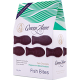 Queen Anne Dark Choc Fish Bites Peppermint 170gm