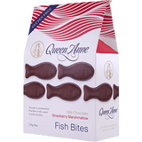 Queen Anne Milk Choc Strawberry Fish Bites 170gm