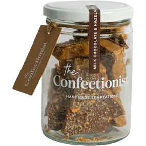 The Confectionist Milk Choc Hazelnut Toffee JAR 85gm