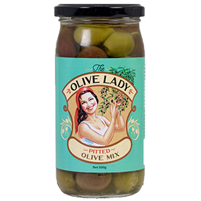 The Olive Lady Pitted Olive Mix 330gm